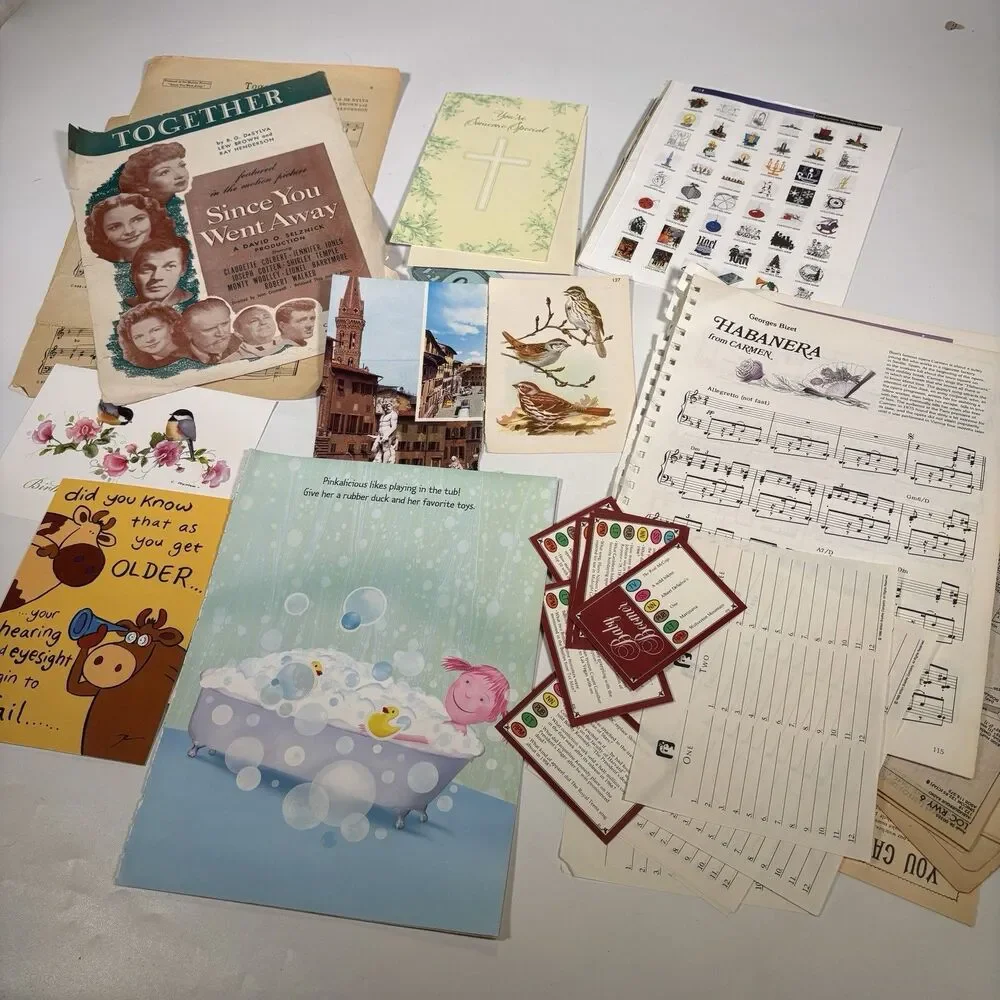 Junk Journal Supplies Vintage Ephemera Lot 4.5+ lb Paper Scrapbook Collage Craft